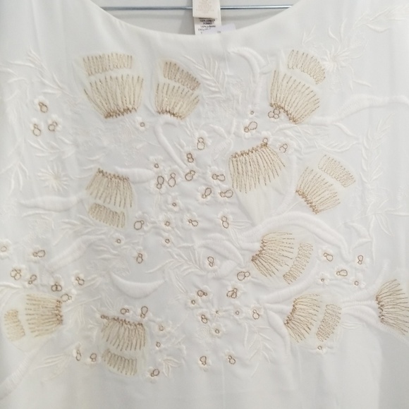 Chico's embellisted sheer- sleeves tunic size 3/XL - Picture 4 of 8